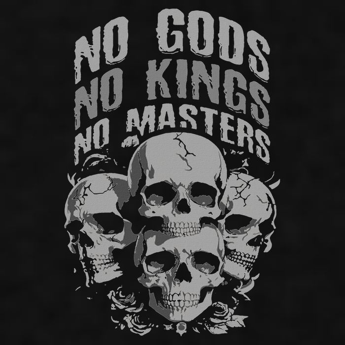 Funny Skull Design No Gods No Kings No Ladies PosiCharge Tri-Blend Wicking Tank