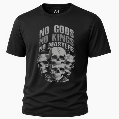 Funny Skull Design No Gods No Kings No Cooling Performance Crew T-Shirt