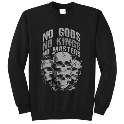 Funny Skull Design No Gods No Kings No Sweatshirt