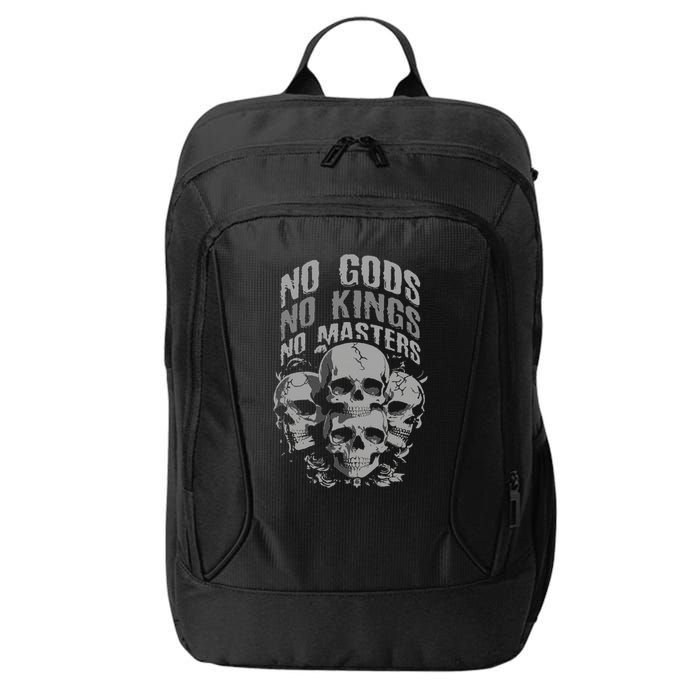 Funny Skull Design No Gods No Kings No City Backpack