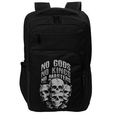 Funny Skull Design No Gods No Kings No Impact Tech Backpack