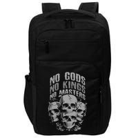 Funny Skull Design No Gods No Kings No Impact Tech Backpack