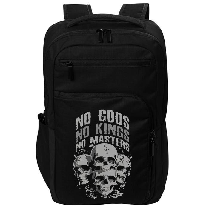 Funny Skull Design No Gods No Kings No Impact Tech Backpack