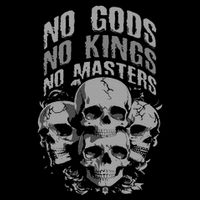 Funny Skull Design No Gods No Kings No 16 in Basic Backpack
