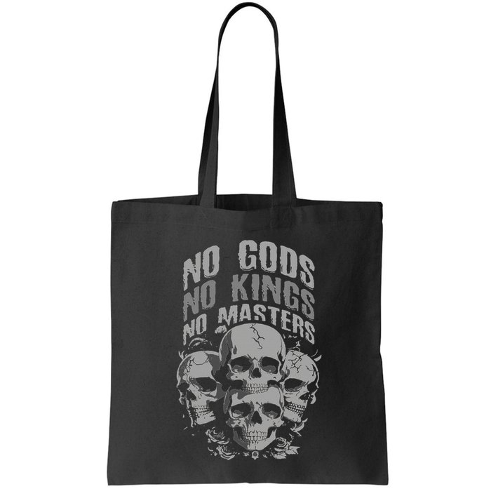 Funny Skull Design No Gods No Kings No Bag
