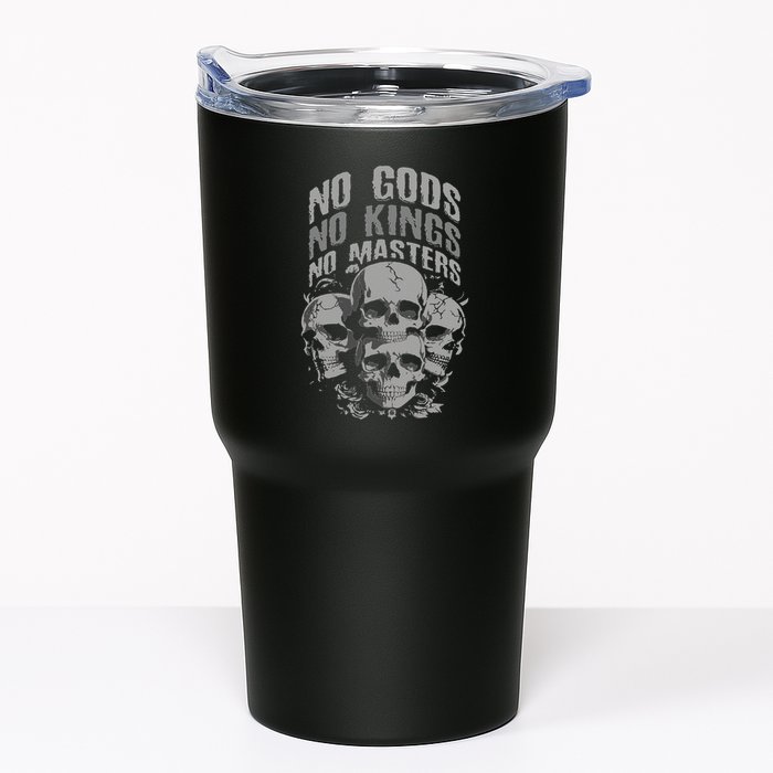 Funny Skull Design No Gods No Kings No Tumbler