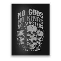 Funny Skull Design No Gods No Kings No Poster
