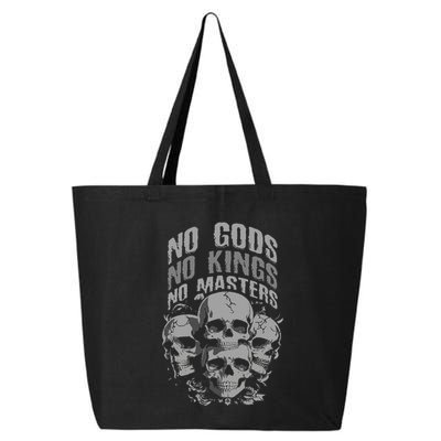 Funny Skull Design No Gods No Kings No 25L Jumbo Tote