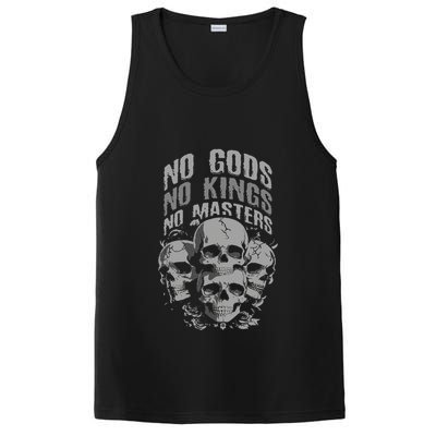Funny Skull Design No Gods No Kings No PosiCharge Competitor Tank