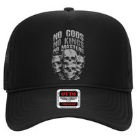Funny Skull Design No Gods No Kings No Trucker Hat