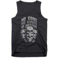 Funny Skull Design No Gods No Kings No Tank Top