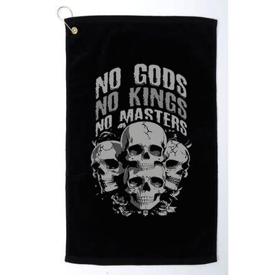 Funny Skull Design No Gods No Kings No Golf Towel