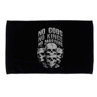 Funny Skull Design No Gods No Kings No Microfiber Hand Towel