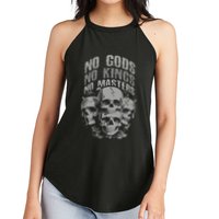 Funny Skull Design No Gods No Kings No Women's Perfect Tri Rocker Tank