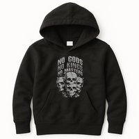 Funny Skull Design No Gods No Kings No Kids Hoodie