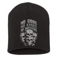 Funny Skull Design No Gods No Kings No Short Acrylic Beanie