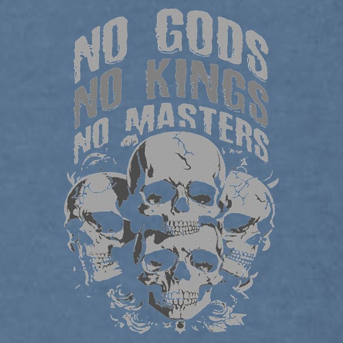Funny Skull Design No Gods No Kings No Garment-Dyed Sweatshirt