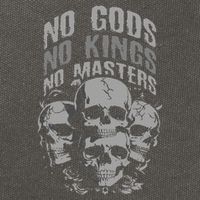 Funny Skull Design No Gods No Kings No Cotton Canvas Backpack