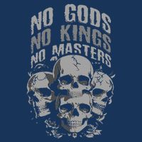 Funny Skull Design No Gods No Kings No Infant Baby Jersey Bodysuit