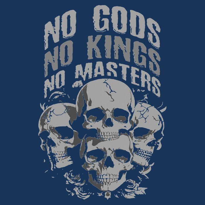 Funny Skull Design No Gods No Kings No Infant Baby Jersey Bodysuit