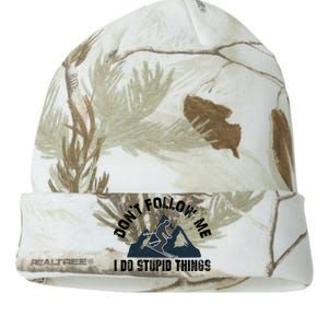 Funny Skiing Don't Follow Me I Do Stupid Things Snowboard Great Gift Kati Licensed 12" Camo Beanie