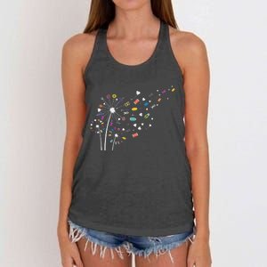 Fun Sewing Dandelion Flowers Using Sewing Elements Quilting Women's Knotted Racerback Tank