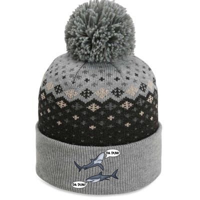 Funny Shark Da Dum Da Dum The Baniff Cuffed Pom Beanie