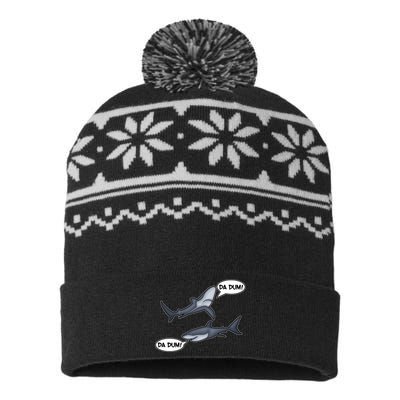 Funny Shark Da Dum Da Dum USA-Made Snowflake Beanie