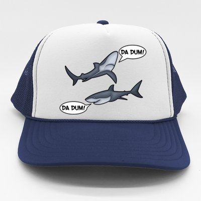 Funny Shark Da Dum Da Dum Trucker Hat