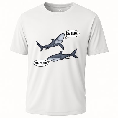 Funny Shark Da Dum Da Dum Performance Shirt