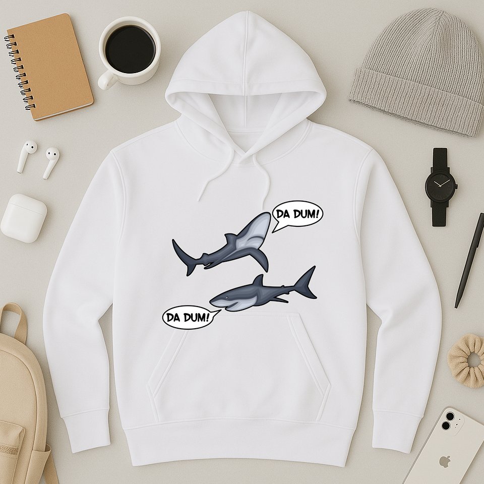 Funny Shark Da Dum Da Dum Hoodie