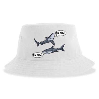 Funny Shark Da Dum Da Dum Sustainable Bucket Hat