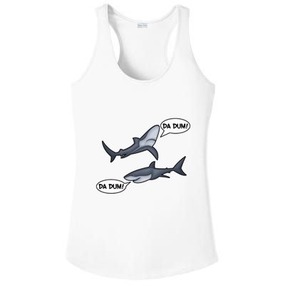 Funny Shark Da Dum Da Dum Ladies PosiCharge Competitor Racerback Tank