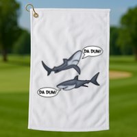 Funny Shark Da Dum Da Dum Golf Towel