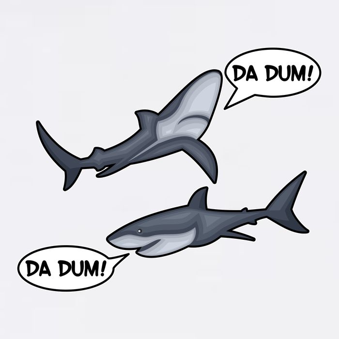 Funny Shark Da Dum Da Dum Golf Towel