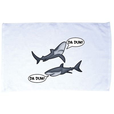 Funny Shark Da Dum Da Dum Microfiber Hand Towel