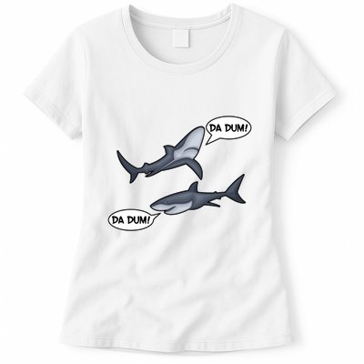 Funny Shark Da Dum Da Dum Womens T-Shirt