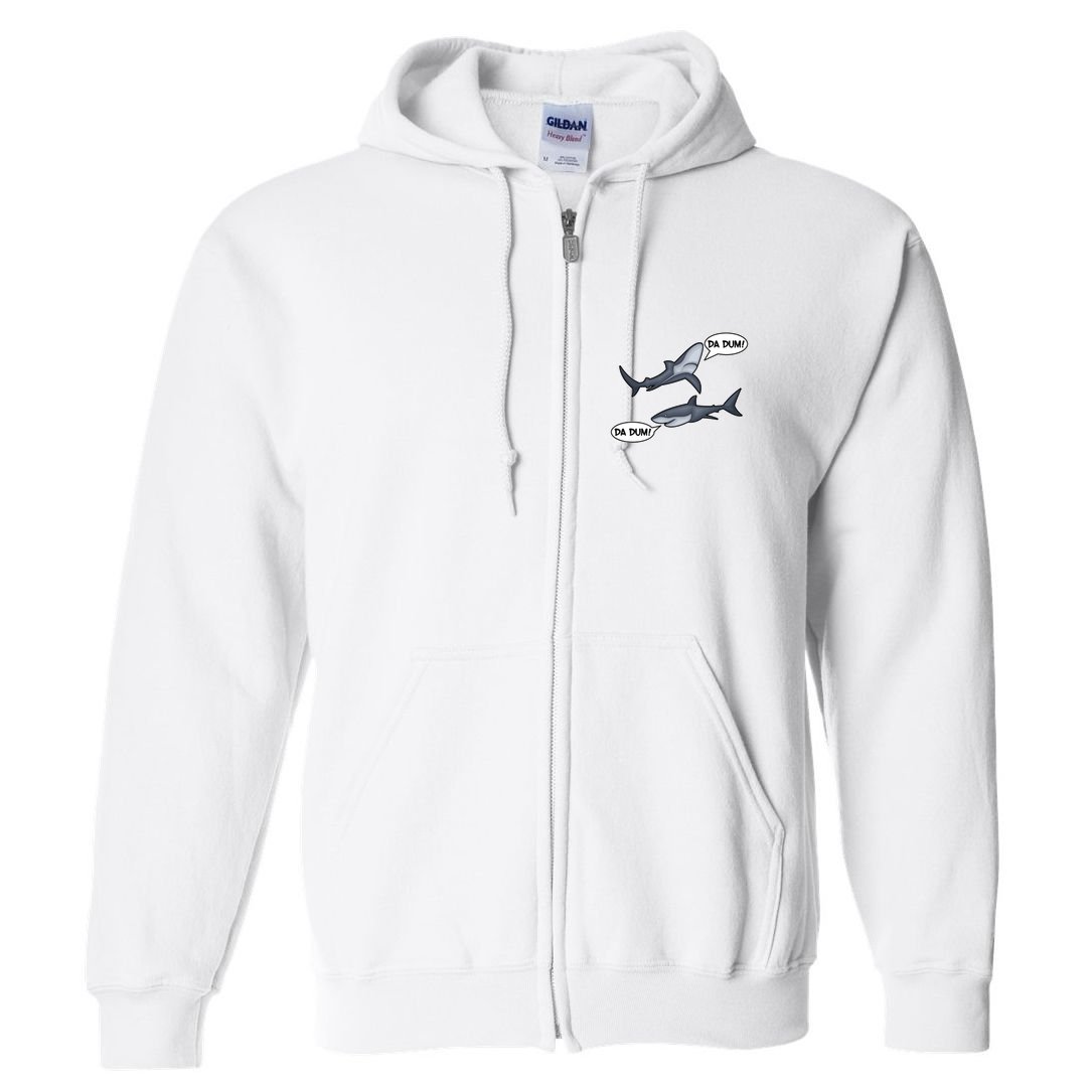 Funny Shark Da Dum Da Dum Full Zip Hoodie