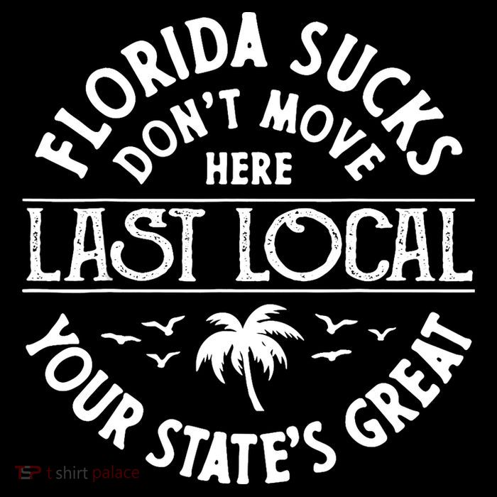 Florida Sucks's Don't Move Here Last Local Funny Pom Pom 12in Knit Beanie