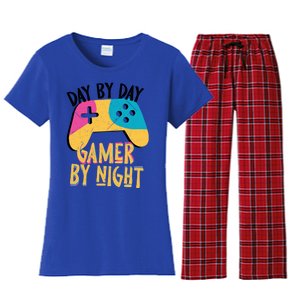 Funny Sarcastic Dad By Day Gamer By Night Video Games Lover Gift Women's Flannel Pajama Set