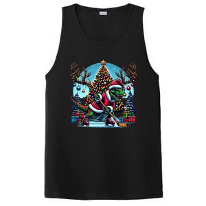 Funny Santa Dinosaur Playing Hockey Gift PosiCharge Competitor Tank