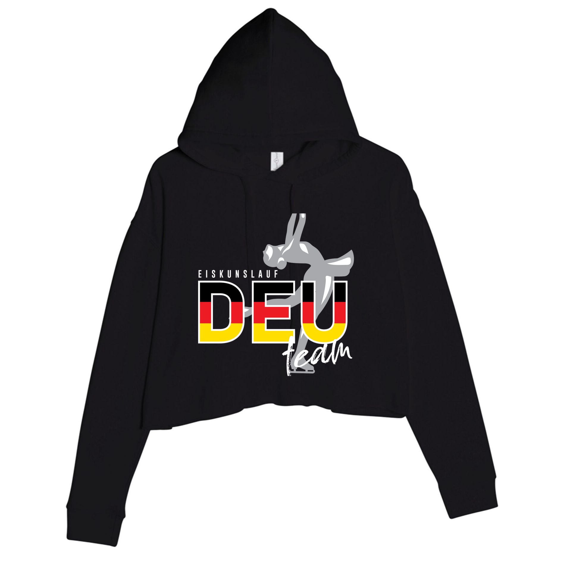 Figure Skating Deutschland Crop Fleece Hoodie