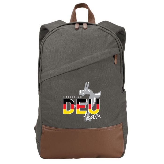 Figure Skating Deutschland Cotton Canvas Backpack
