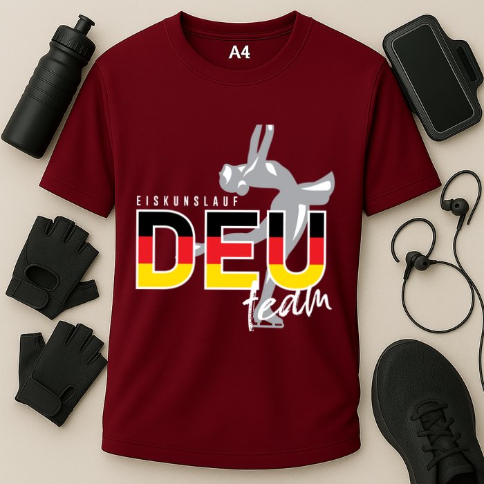 Figure Skating Deutschland Cooling Performance Crew T-Shirt