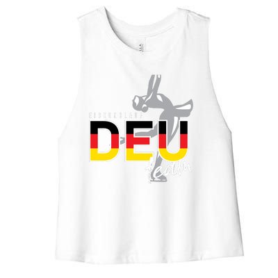 Figure Skating Deutschland Women's Racerback Cropped Tank