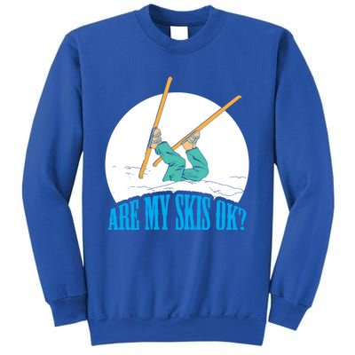 Funny Skiing Design Are My Skis Ok ? For Winter Sports Gift Sweatshirt