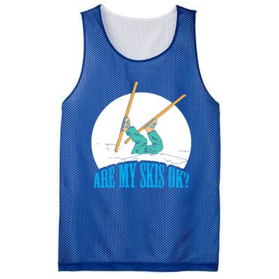 Funny Skiing Design Are My Skis Ok ? For Winter Sports Gift Mesh Reversible Basketball Jersey Tank