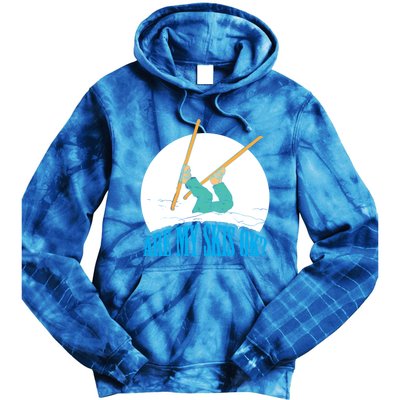 Funny Skiing Design Are My Skis Ok ? For Winter Sports Gift Tie Dye Hoodie