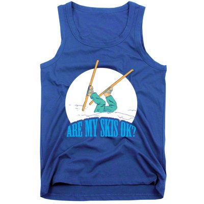 Funny Skiing Design Are My Skis Ok ? For Winter Sports Gift Tank Top