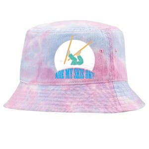 Funny Skiing Design Are My Skis Ok ? For Winter Sports Gift Tie-Dyed Bucket Hat